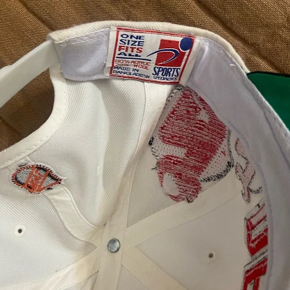 Vintage New Jersey Devils Red, White & Black Cap - Picture 6 of 6